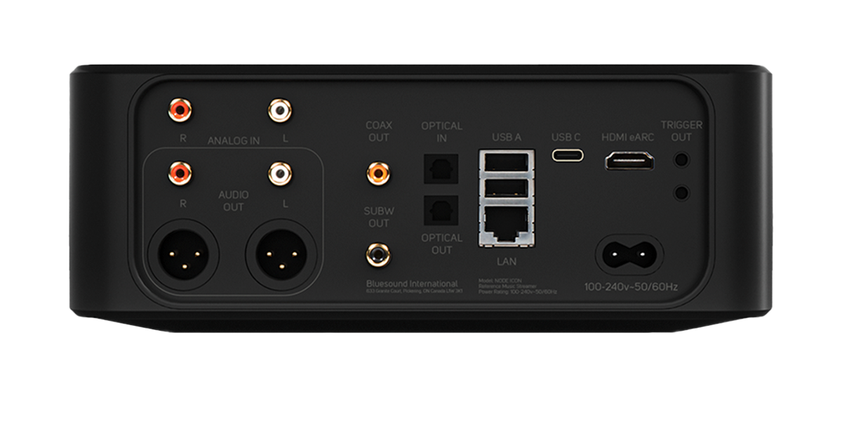 Bluesound NODE ICON Streamer REAR - DOUGLAS HIFI